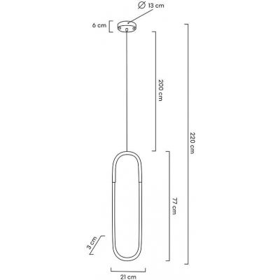 Moosee Puzo lampa wisząca 1x10 W przezroczysta-złota MSE010100253