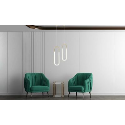 Moosee Puzo lampa wisząca 1x10 W przezroczysta-złota MSE010100253