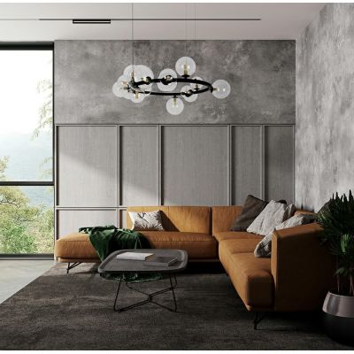 Moosee Alure lampa wisząca 15x5 W biała-czarna MSE010100283