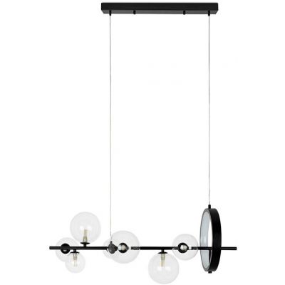 Moosee Alure Line lampa wisząca x5 W czarna-przezroczysta MSE010100285