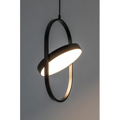 Moosee Spinner lampa wisząca 1x19 W czarna-mleczna MSE010100315