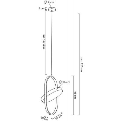 Moosee Spinner lampa wisząca 1x19 W czarna-mleczna MSE010100315