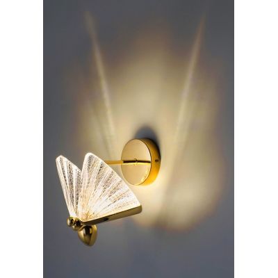 Moosee Butterfly kinkiet 1x7W LED złoty MSE010100323
