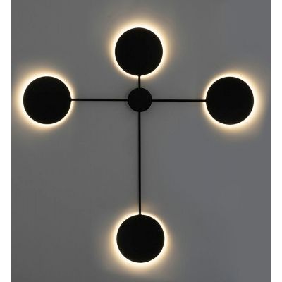 Moosee Shadow 4 kinkiet 4x48W LED czarny MSE010100355