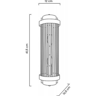 Moosee Column 40 kinkiet 2x40W srebrny MSE010100360