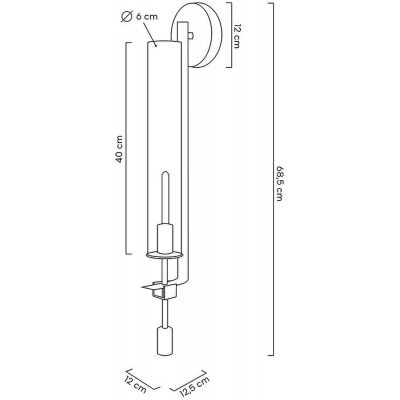 Moosee Borgia kinkiet 1x40W złoty MSE010100367