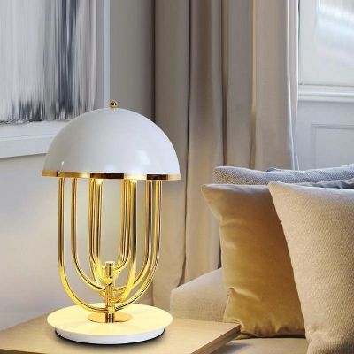 Moosee Bottega lampa stołowa 2x5W złoty/biały MSE010300151