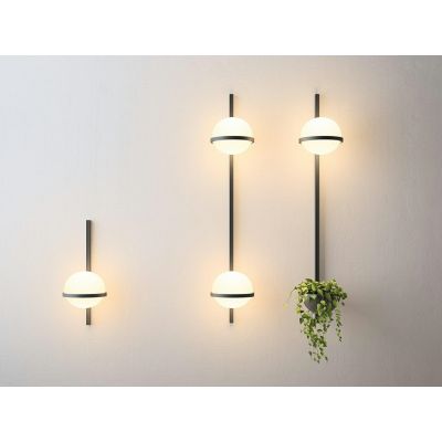 Moosee Plant kinkiet 1x16W LED czarny/szkło białe MSE010400222