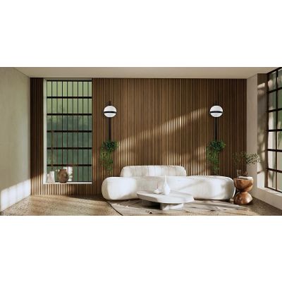 Moosee Plant kinkiet 1x16W LED czarny/szkło białe MSE010400222