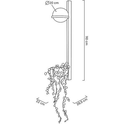 Moosee Plant kinkiet 1x16W LED czarny/szkło białe MSE010400222