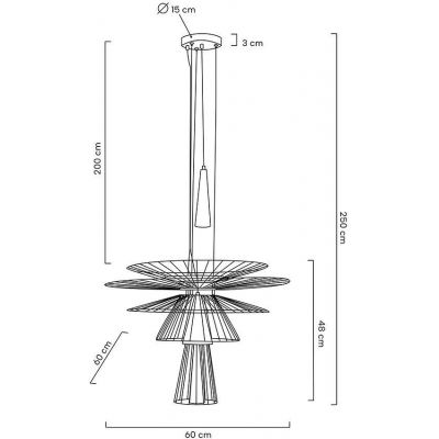 Moosee Sesto lampa wisząca 2x5 W czarna MSE1501100139
