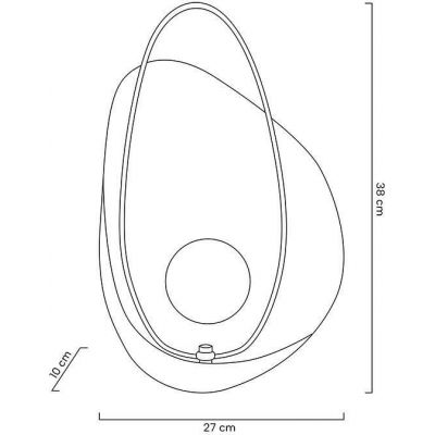 Moosee Rock kinkiet 1x4 W złoty-marmur MSE1501100145