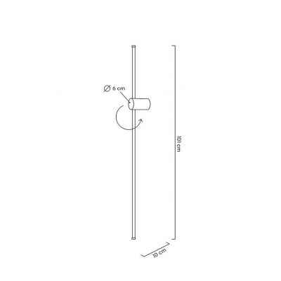 Moosee Ombre kinkiet 1x12 W czarny MSE1501100182
