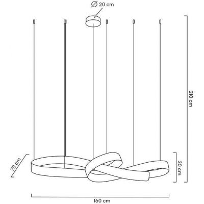 Moosee Wave lampa wisząca 1x75 W chrom MSE1501100199