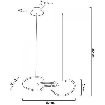 Moosee Jazz lampa wisząca 3x36 W złota MSE1501100203