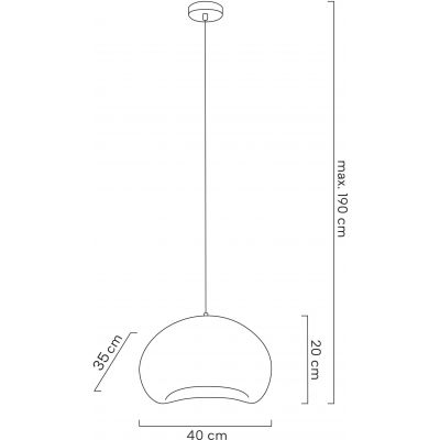 Moosee Nest lampa wisząca 1x40 W biała MSE1501100343