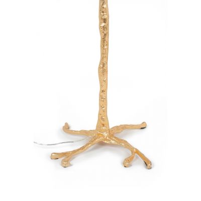 Moosee Tiffany lampa stojąca 5x40 W biała-złota MSE1501100417