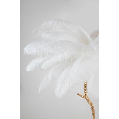 Moosee Tiffany lampa stojąca 5x40 W biała-złota MSE1501100417