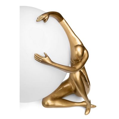 Moosee Uomo lampa stołowa 1x40 W biała-złota MSE1501100453