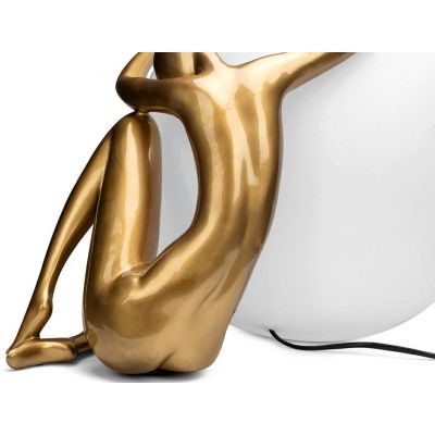 Moosee Uomo lampa stołowa 1x40 W biała-złota MSE1501100453