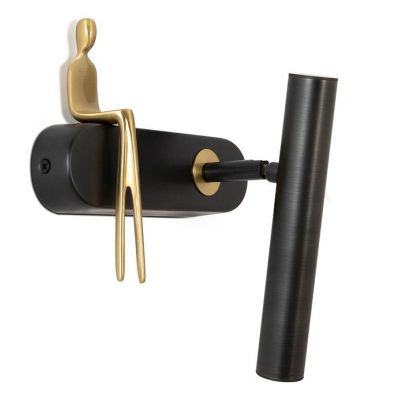 Moosee Boy kinkiet 1x4 W czarny-złoty MSE1501100480