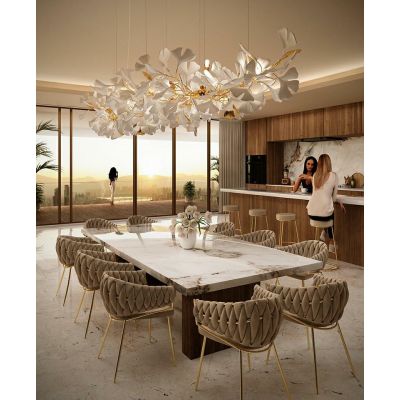 Moosee Flora lampa wisząca 20x40 W biała-złota MSE1501100483