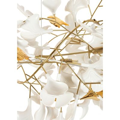 Moosee Flora lampa wisząca 20x40 W biała-złota MSE1501100483