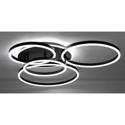 Moosee Rings lampa podsufitowa 66 W LED czarna MSE1501100505