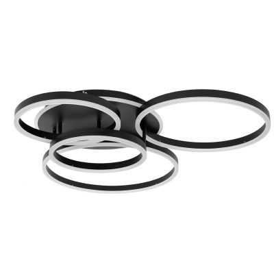Moosee Rings lampa podsufitowa 66 W LED czarna MSE1501100505