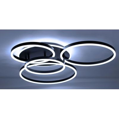 Moosee Rings lampa podsufitowa 66 W LED czarna MSE1501100505