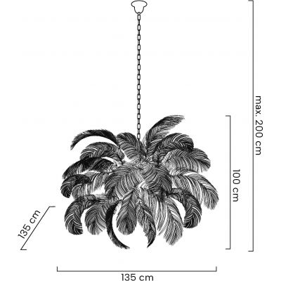 Moosee Tiffany lampa wisząca 18x40 W biała-złota MSE1501100525