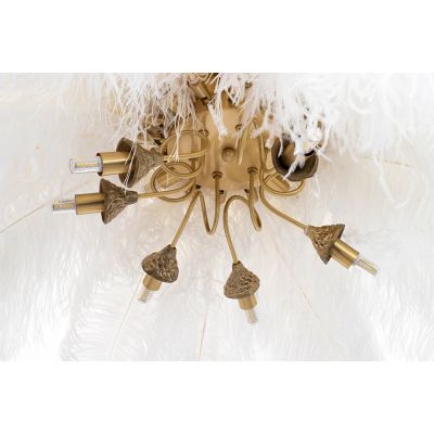 Moosee Tiffany lampa wisząca 18x40 W biała-złota MSE1501100525