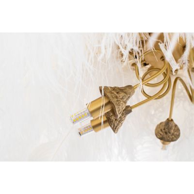 Moosee Tiffany lampa wisząca 18x40 W biała-złota MSE1501100525