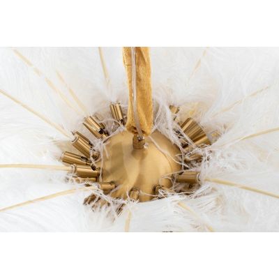 Moosee Tiffany lampa wisząca 18x40 W biała-złota MSE1501100525