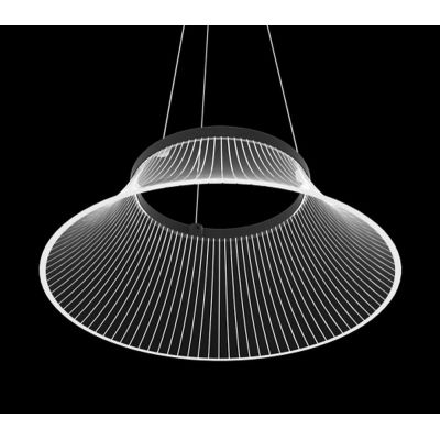 Martinelli Luce Plisse lampa wisząca 1x11,5W LED przezroczysta/antracyt 21002/AN