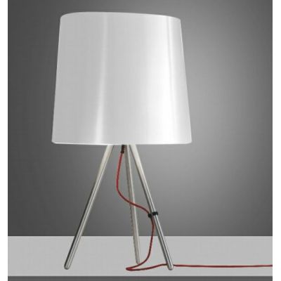 Martinelli Luce Eva lampa stołowa 1x12W biała/aluminium 798/BI