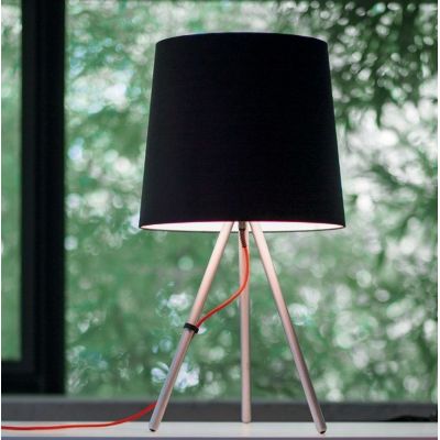Martinelli Luce Eva lampa stołowa 1x12W czarna/aluminium 798/NE