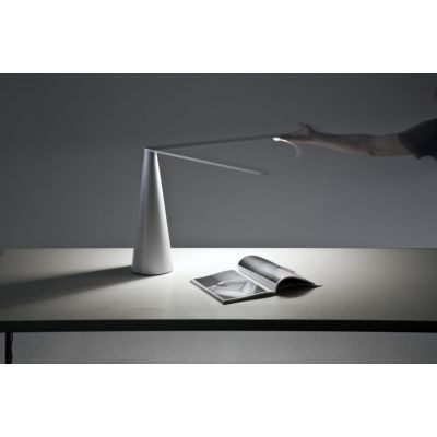 Martinelli Luce Elica lampa biurkowa 1x14W LED biała 807/BI