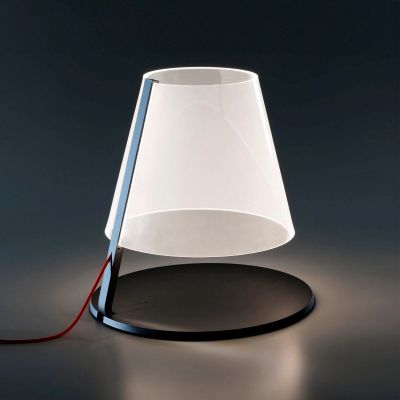 Martinelli Luce Amarcord lampa stołowa 1x8W LED przezroczysta/antracyt 827/DIM/AN