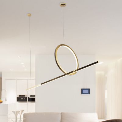 MaxLight Lozanna lampa wisząca 1x18W LED złota P0390