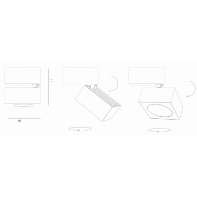 MaxLight Artu lampa podsufitowa 1x15 W biała C0106