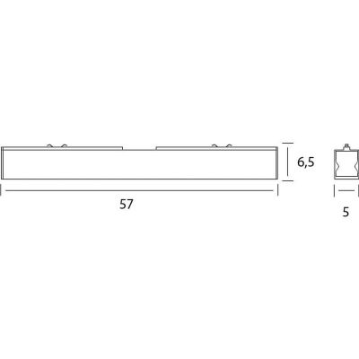 MaxLight Linear lampa podsufitowa 1x18W LED czarna C0190