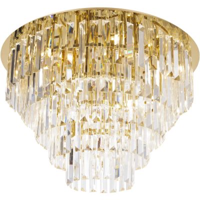 MaxLight Monaco lampa podsufitowa 16x40W złoty/kryształ C0224