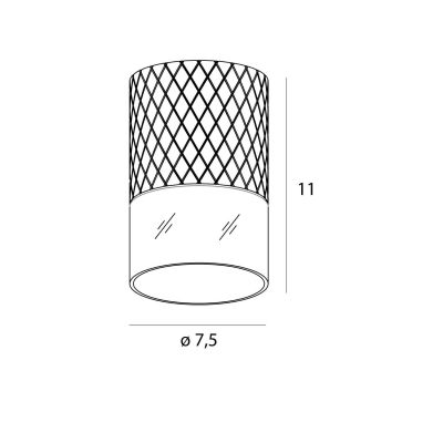 MaxLight Fusion lampa podsufitowa 1x7 W czarna C0275