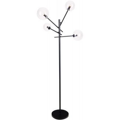 MaxLight Lollipop lampa stojąca 4x40W czarny/przezroczysty F0051
