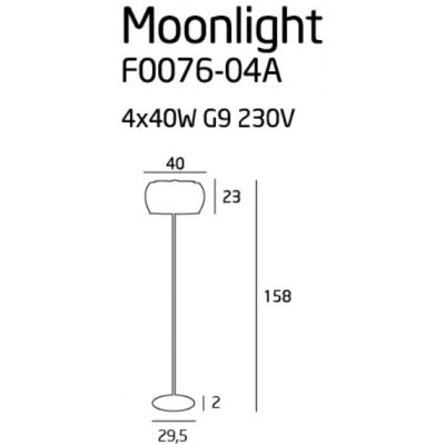 MaxLight Moonlight lampa stojąca 4x40W chrom F0076-04A