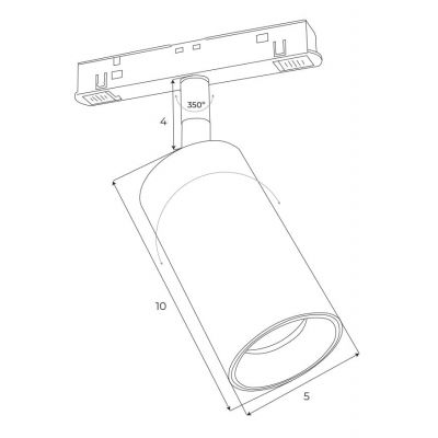 MaxLight Magnetic lampa magnetyczna 1x12 W czarny M0009D