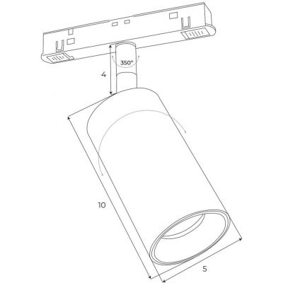 MaxLight Magnetic lampa magnetyczna 1x12 W czarny M0009N