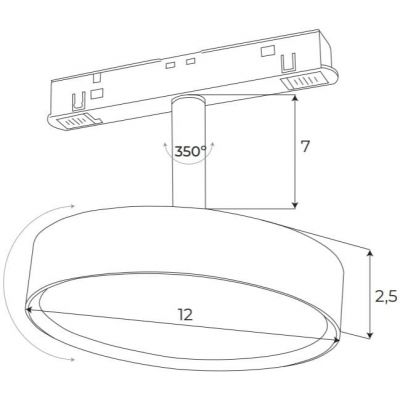 MaxLight Magnetic lampa magnetyczna 1x11,5 W czarny M0014D