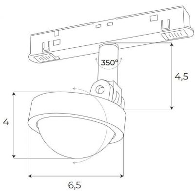 MaxLight Magnetic lampa magnetyczna 1x8 W czarny M0018D